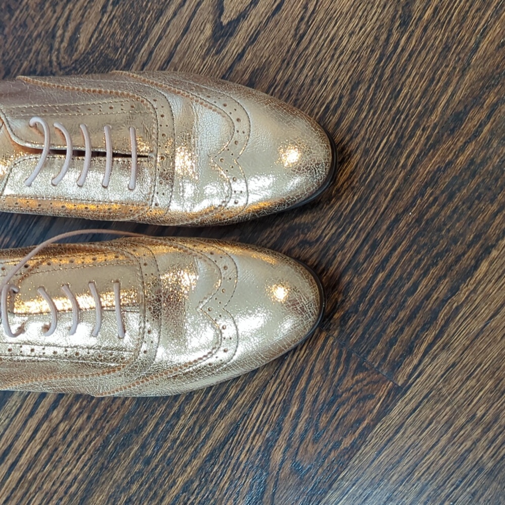 J Crew Rose Gold Oxford Loafers - Picture 4 of 6